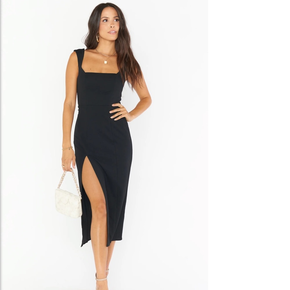 Show Me Your Mumu Eden Midi Dress with High Front Slit